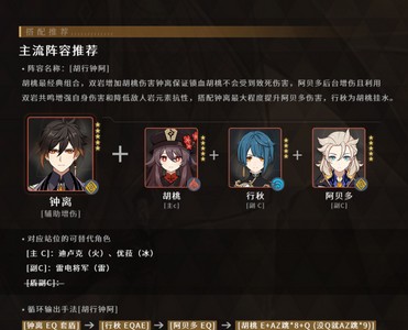 原神钟离配队平民怎么玩的 钟离阵容搭配攻略