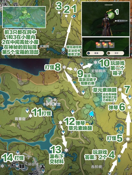 《原神》帮助76个兰那罗位置大全最详细