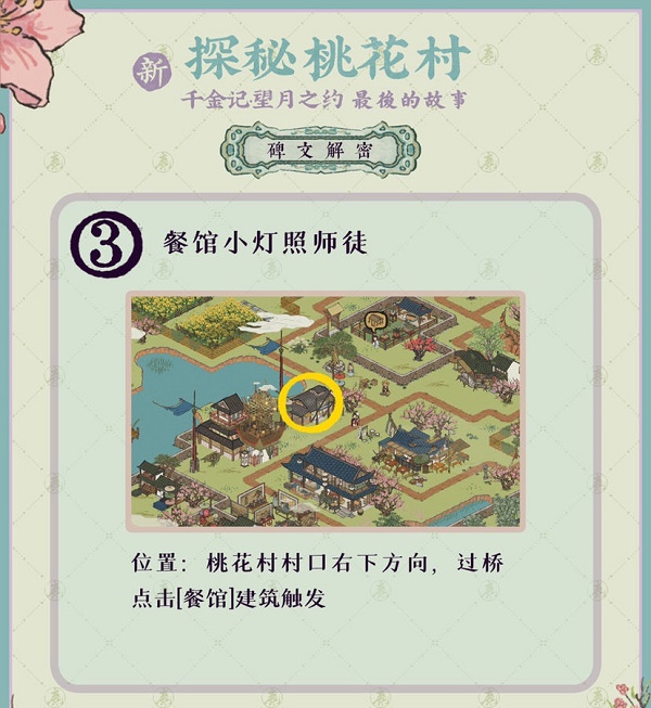 《江南百景图》探秘桃花村最后的故事解密攻略