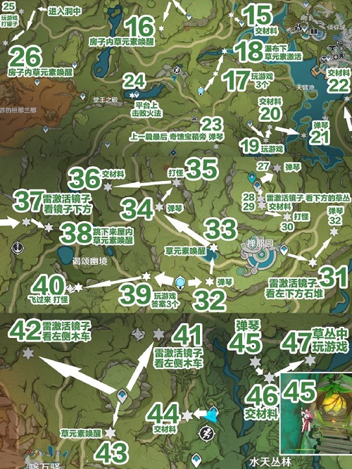 《原神》帮助76个兰那罗位置大全最详细