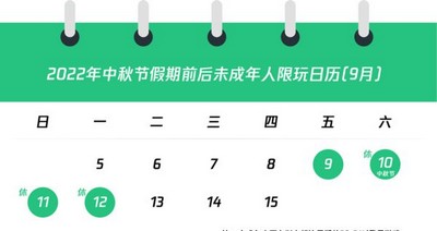 2022王者荣耀未成年人中秋节玩的时间是多长 限玩时间介绍