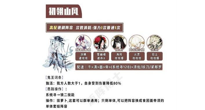 《阴阳师》超鬼王黑名单阵容选择