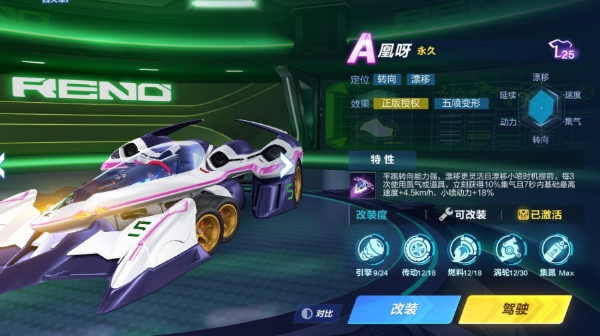 《QQ飞车手游》凰呀性能介绍