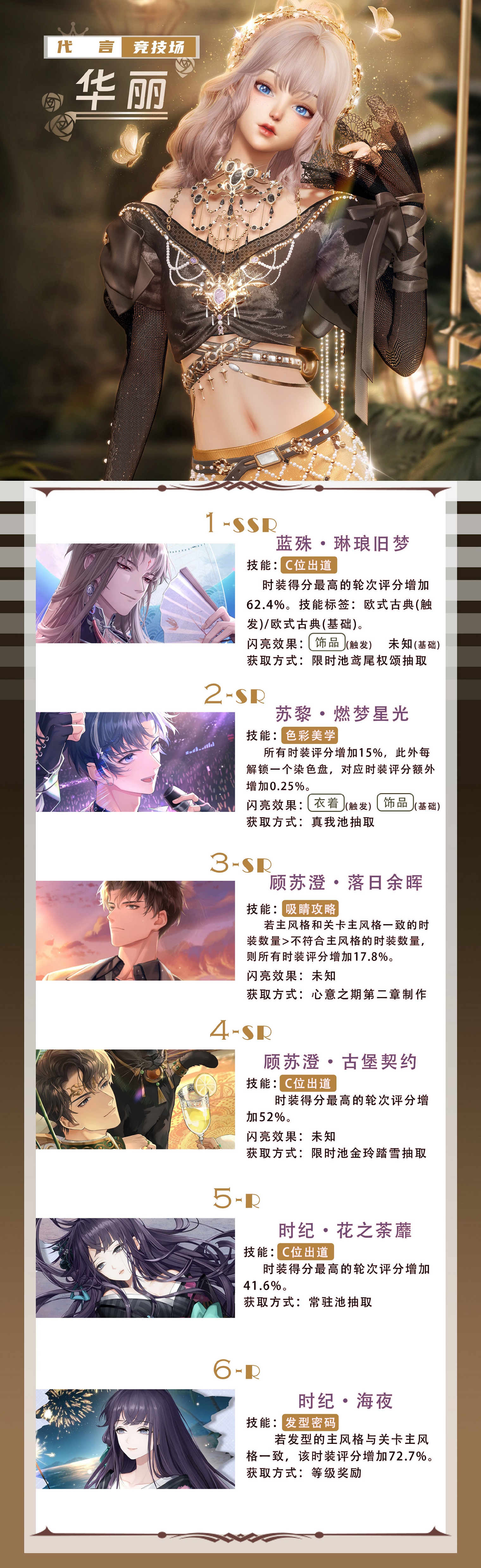 《以闪亮之名》华丽属性卡牌介绍