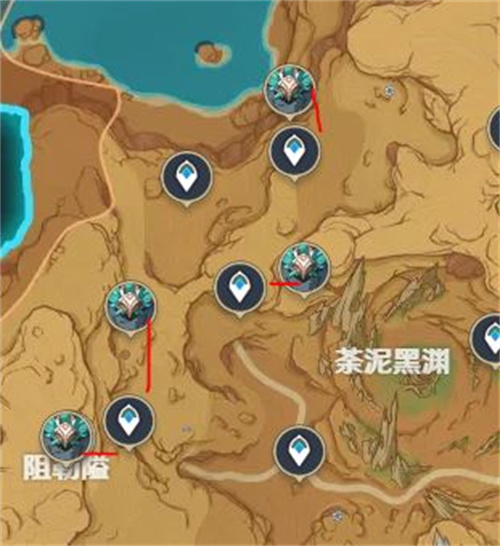 《原神》3.6丘丘游侠位置路线图